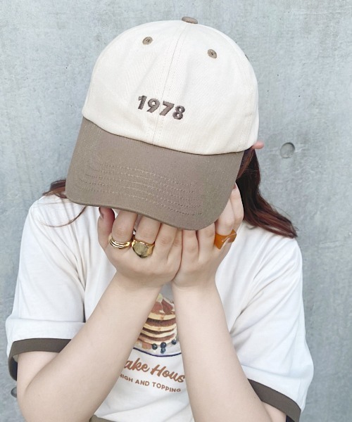 nemne store(ネンネストア)の「【accessory】ハイキングに行く配色刺繍キャップ(キャップ・レディース・グリーン/モカ/ブルー・フリー)」の15枚目の写真