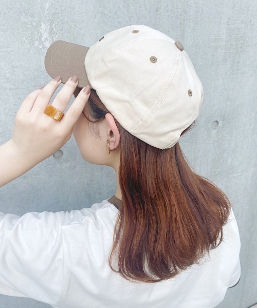 nemne store(ネンネストア)の「【accessory】ハイキングに行く配色刺繍キャップ(キャップ・レディース・グリーン/モカ/ブルー・フリー)」の11枚目の写真