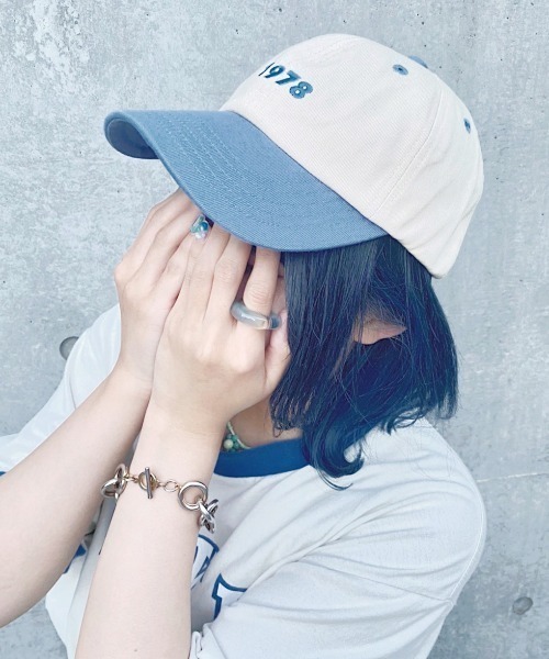 nemne store(ネンネストア)の「【accessory】ハイキングに行く配色刺繍キャップ(キャップ・レディース・グリーン/モカ/ブルー・フリー)」の21枚目の写真