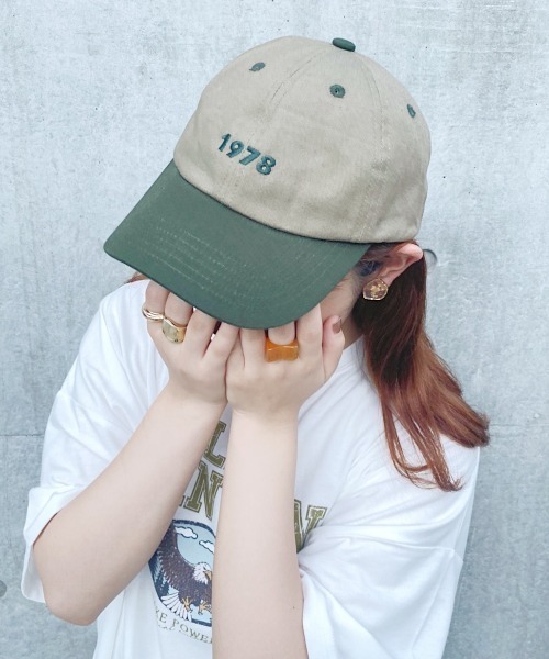 nemne store(ネンネストア)の「【accessory】ハイキングに行く配色刺繍キャップ(キャップ・レディース・グリーン/モカ/ブルー・フリー)」の19枚目の写真