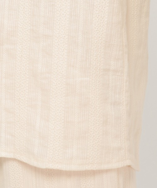 ikka(イッカ)の「パイピングシャツ(ルームウェア/パジャマ・レディース・ライトパープル/ライトベージュ・M/L)」の9枚目の写真