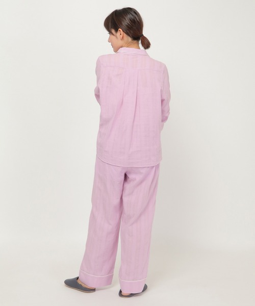 ikka(イッカ)の「パイピングシャツ(ルームウェア/パジャマ・レディース・ライトパープル/ライトベージュ・M/L)」の17枚目の写真