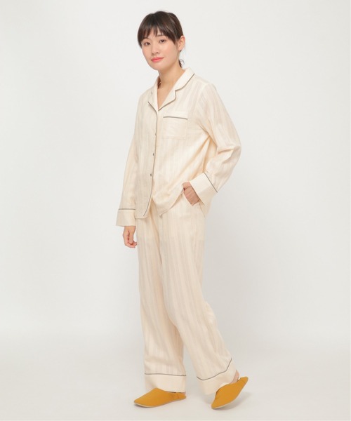 ikka(イッカ)の「パイピングシャツ(ルームウェア/パジャマ・レディース・ライトパープル/ライトベージュ・M/L)」の15枚目の写真