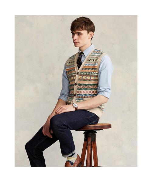 フェア アイル ウール セーター ベスト