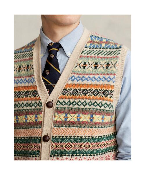 フェア アイル ウールブレンド セーター ベスト フェア アイル ウール