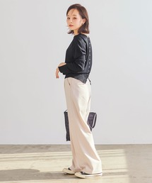 [WEARISTA田中亜希子さんコラボ]低身長向けサイズあり　ジャージータックワイドパンツ