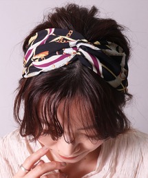 BAYBLO（ベイブロ）の「(CR)【ユニセックス】2WAY チェーン & タッセル 柄 プリント ツイスト ヘアバンド（ヘアバンド・メンズ）」