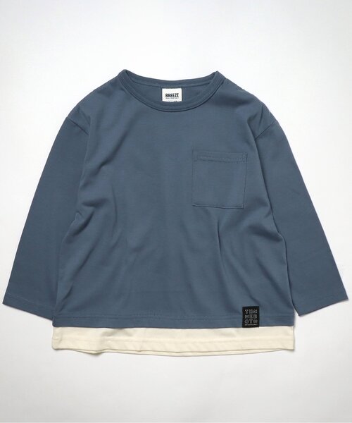 BREEZE by saori(ブリーズバイサオリ)の「WEB限定 レイヤードバッグロゴロンT【BREEZE by saori】(Tシャツ/カットソー・キッズ・カーキ/ブラウン/ブルー/チャコール/ベージュ/ブラック・150/110/140/120/130/100/90)」の22枚目の写真