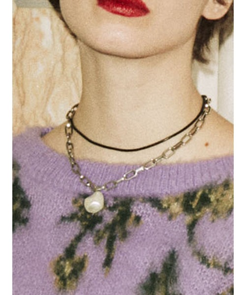 jouetie（ジュエティ）の「ポイントパールダブルネックレス（ネックレス・レディース・シルバー/ゴールド・FREE）」の2枚目の写真