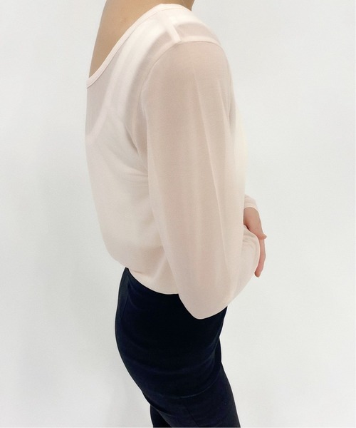 Charles Chaton（シャルルシャトン）の「シアーカットプルオーバー（Tシャツ/カットソー・レディース・ブラック/ベージュ/ピンク・FREE）」の6枚目の写真