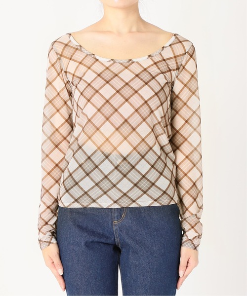 Charles Chaton（シャルルシャトン）の「シアーカットプルオーバー（Tシャツ/カットソー・レディース・ブラック/ベージュ/ピンク・FREE）」の12枚目の写真