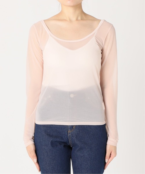 Charles Chaton（シャルルシャトン）の「シアーカットプルオーバー（Tシャツ/カットソー・レディース・ブラック/ベージュ/ピンク・FREE）」の17枚目の写真