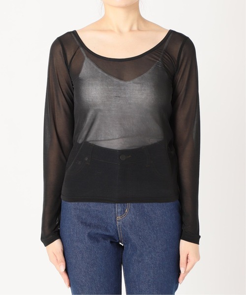 Charles Chaton（シャルルシャトン）の「シアーカットプルオーバー（Tシャツ/カットソー・レディース・ブラック/ベージュ/ピンク・FREE）」の15枚目の写真