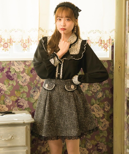 ROJITA（ロジータ）の「パールフラップツイードスカート（スカート・レディース・ブラック/ホワイト・FREE）」の22枚目の写真