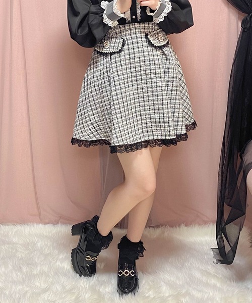 ROJITA（ロジータ）の「パールフラップツイードスカート（スカート・レディース・ブラック/ホワイト・FREE）」の17枚目の写真