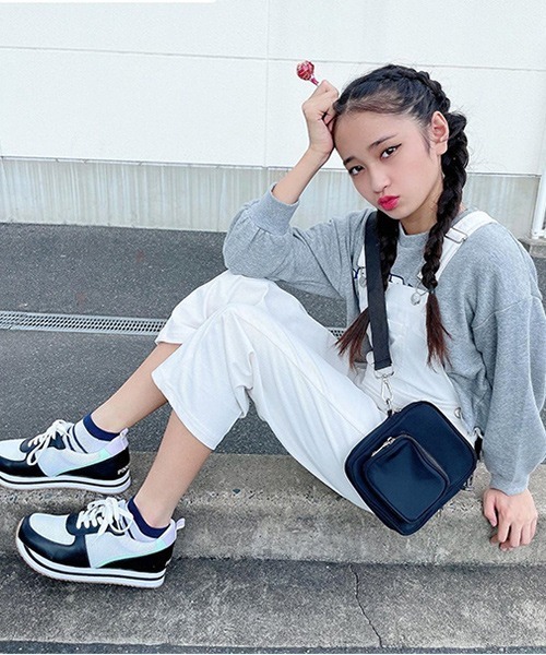 PINKHUNT(ピンクハント)の「PINKHUNT Cuugalコラボ スニーカー 6092 #IG(スニーカー・キッズ・ブラック/ホワイト・L/S/M)」の6枚目の写真