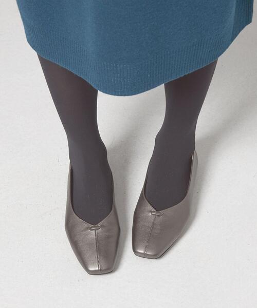 closet story(クローゼットストーリー)の「<closet story(クローゼットストーリー)>スクエア ノットポイント フラットシューズ(その他シューズ・レディース・ダークグレー/ブラック・23.5cm/24cm/24.5cm/23cm)」の1枚目の写真