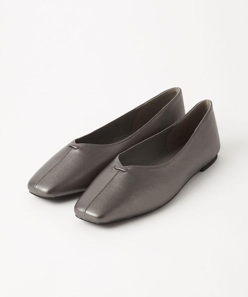 closet story(クローゼットストーリー)の「<closet story(クローゼットストーリー)>スクエア ノットポイント フラットシューズ(その他シューズ・レディース・ダークグレー/ブラック・23.5cm/24cm/24.5cm/23cm)」の3枚目の写真