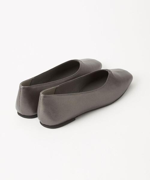 closet story(クローゼットストーリー)の「<closet story(クローゼットストーリー)>スクエア ノットポイント フラットシューズ(その他シューズ・レディース・ダークグレー/ブラック・23.5cm/24cm/24.5cm/23cm)」の6枚目の写真