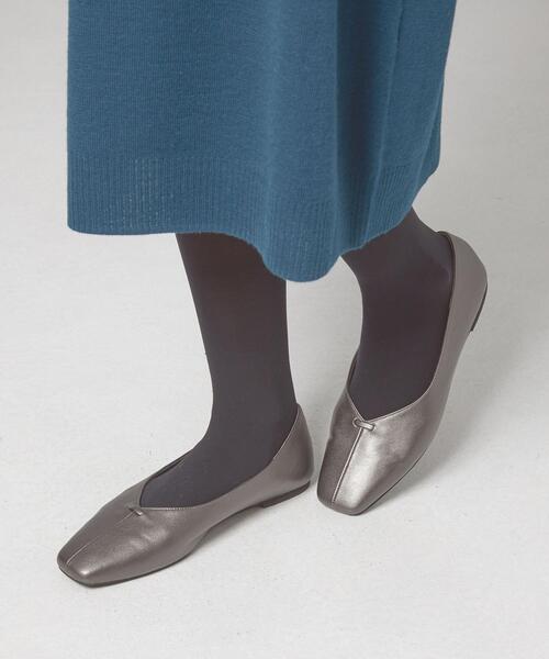 closet story(クローゼットストーリー)の「<closet story(クローゼットストーリー)>スクエア ノットポイント フラットシューズ(その他シューズ・レディース・ダークグレー/ブラック・23.5cm/24cm/24.5cm/23cm)」の10枚目の写真