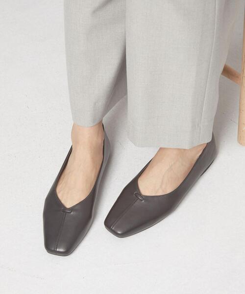 closet story(クローゼットストーリー)の「<closet story(クローゼットストーリー)>スクエア ノットポイント フラットシューズ(その他シューズ・レディース・ダークグレー/ブラック・23.5cm/24cm/24.5cm/23cm)」の12枚目の写真