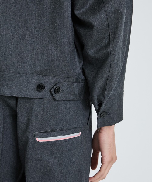 NEONSIGN(ネオンサイン)の「【NEONSIGN】STUDIOUS別注WORSTED BADBOY JACKET(ブルゾン・メンズ・ブラック/グレー・44/46)」の18枚目の写真