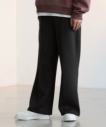 Like Us | 【LikeUs】シルキーダンボールニットセンタープリーツセミワイドフレアパンツ(スラックス)