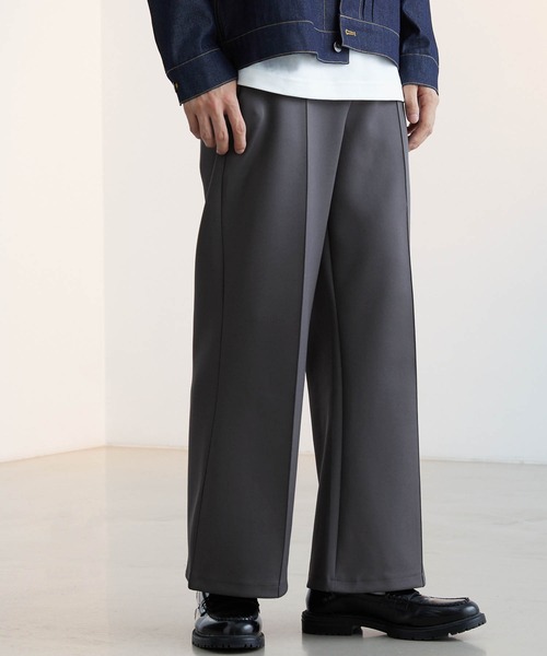 セール】【LikeUs】シルキーダンボールニットセンタープリーツ