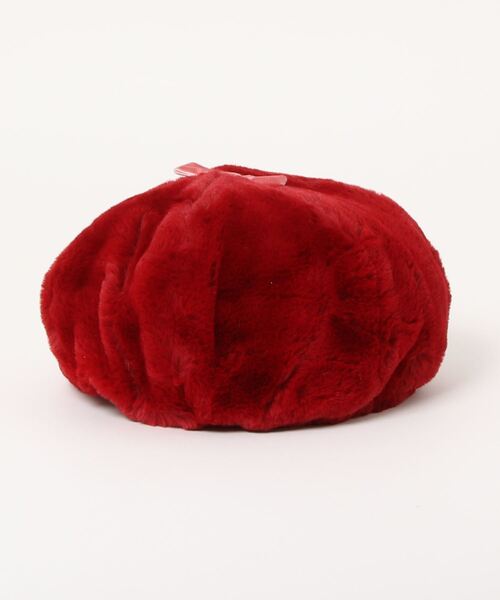 KP DECO（ケーピーデコ）の「ニットベレー帽（ハンチング/ベレー帽・キッズ・レッド/ピンク/オフホワイト・SMALL/LARGE/MEDIUM）」の3枚目の写真