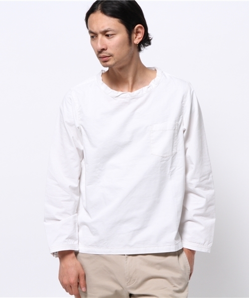 OUTLET（アウトレット）の「【Ciaopanic】インディゴプルオーバーシャツ（シャツ/ブラウス・メンズ・ブルー/インディゴブルー/オフホワイト・MEDIUM）」の2枚目の写真