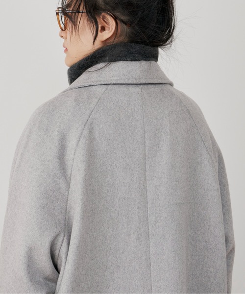 Libra Cue（リブラ キュー）の「ウールブレンドステンカラーコート（ステンカラーコート・レディース・ブラック/グレー/ブルー・1/2/3）」の13枚目の写真