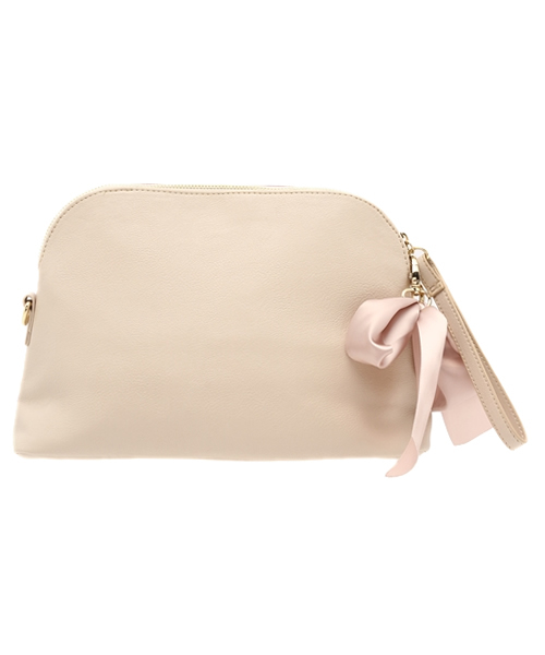 one after another NICE CLAUP（ワンアフターアナザーナイスクラップ）の「【ナイスクラップ】台形クラッチリボン付（クラッチバッグ・レディース・サックスブルー/ピンク系その他/ブラック・FREE）」の18枚目の写真