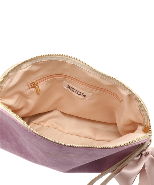 one after another NICE CLAUP（ワンアフターアナザーナイスクラップ）の「【ナイスクラップ】台形クラッチリボン付（クラッチバッグ・レディース・サックスブルー/ピンク系その他/ブラック・FREE）」の19枚目の写真