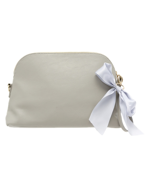 one after another NICE CLAUP（ワンアフターアナザーナイスクラップ）の「【ナイスクラップ】台形クラッチリボン付（クラッチバッグ・レディース・サックスブルー/ピンク系その他/ブラック・FREE）」の12枚目の写真