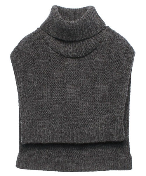 CREDONA（クレドナ）の「ニットベスト付シャツOP（ワンピース・レディース・ブラウン/オフホワイト・FREE）」の13枚目の写真