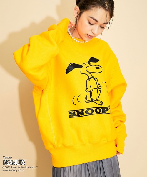 セール Camber For Peanuts ヴィンテージライクスヌーピースウェット スウェット Peanuts ピーナッツ のファッション通販 Zozotown