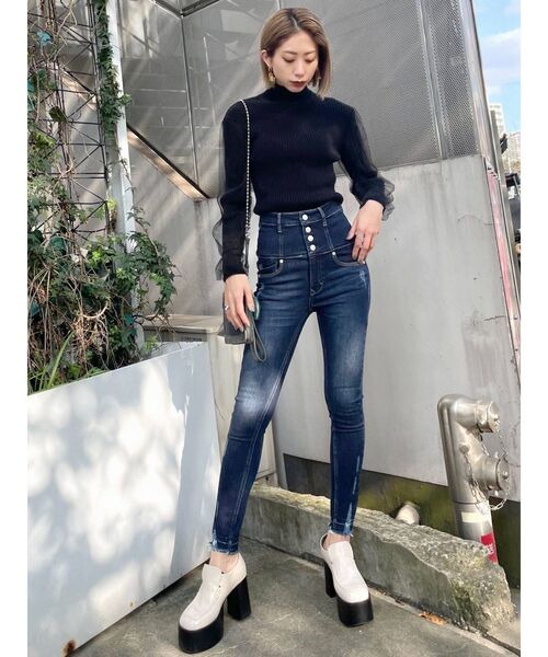 EMODA（エモダ）の「ラインローファーシューズ（ローファー・レディース・ホワイト/ブラック・SMALL/MEDIUM/LARGE）」の5枚目の写真