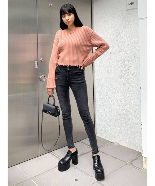 EMODA（エモダ）の「ラインローファーシューズ（ローファー・レディース・ホワイト/ブラック・SMALL/MEDIUM/LARGE）」の15枚目の写真