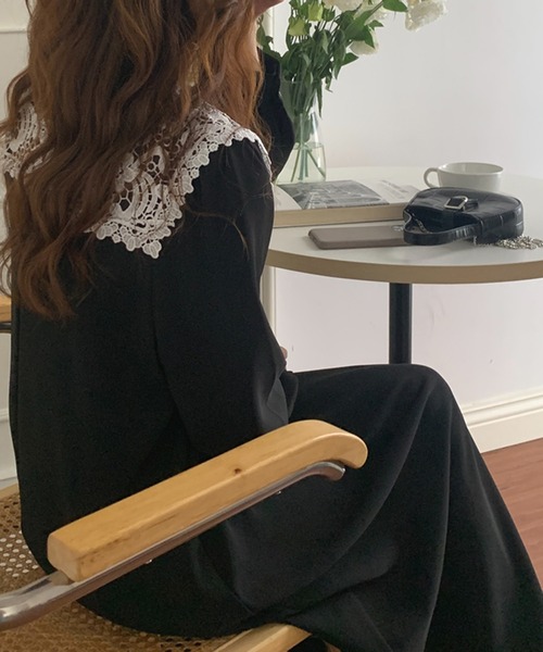 s*様 ブラックロングワンピース ロングワンピース .-- EDGAR （ブラック） -MANGO - マンゴ公式