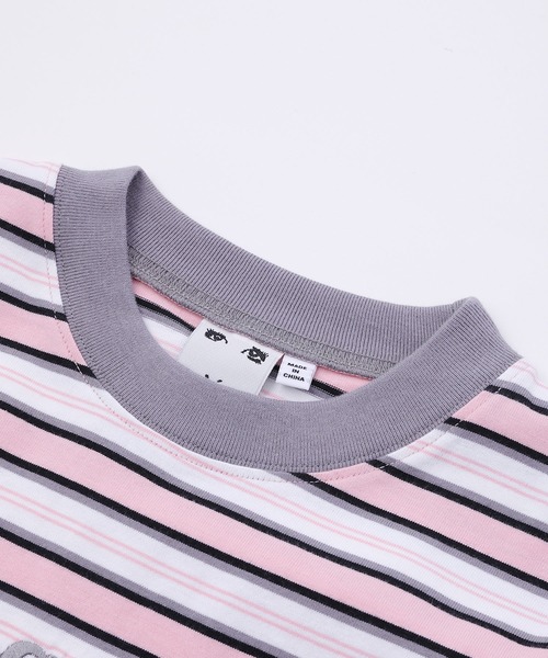 X-girl（エックスガール）の「STRIPED L/S TEE（Tシャツ/カットソー・レディース・ブラウン/チャコール/ピンク・S/M）」の16枚目の写真