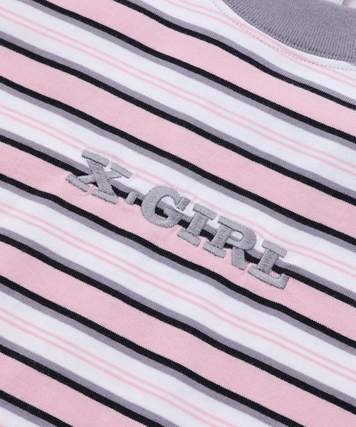 X-girl（エックスガール）の「STRIPED L/S TEE（Tシャツ/カットソー・レディース・ブラウン/チャコール/ピンク・S/M）」の17枚目の写真