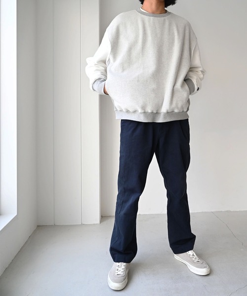 CANAL JEAN（キャナルジーン）の「RCW BLUE LABEL(ブルーレーベル) 起毛配色オーバーサイズトレーナー（スウェット・レディース・グレー・38）」の8枚目の写真