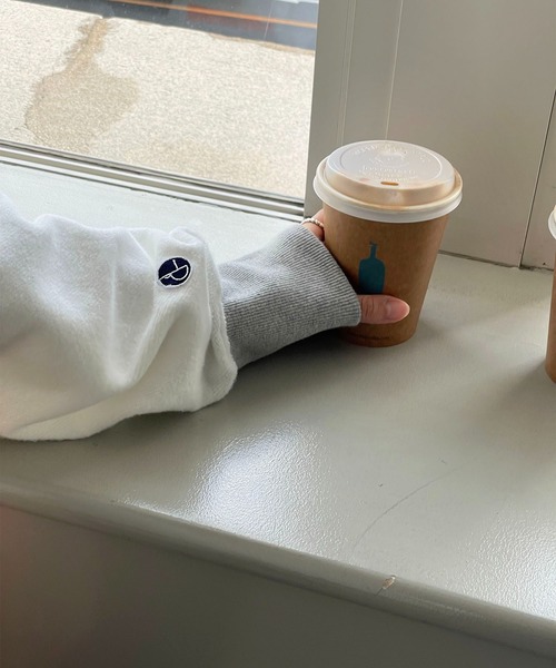 CANAL JEAN（キャナルジーン）の「RCW BLUE LABEL(ブルーレーベル) 起毛配色オーバーサイズトレーナー（スウェット・レディース・グレー・38）」の6枚目の写真