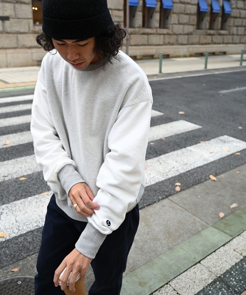 CANAL JEAN（キャナルジーン）の「RCW BLUE LABEL(ブルーレーベル) 起毛配色オーバーサイズトレーナー（スウェット・レディース・グレー・38）」の10枚目の写真