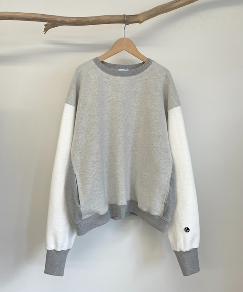 CANAL JEAN（キャナルジーン）の「RCW BLUE LABEL(ブルーレーベル) 起毛配色オーバーサイズトレーナー（スウェット・レディース・グレー・38）」の12枚目の写真