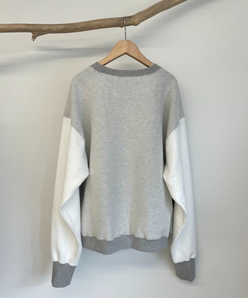 CANAL JEAN（キャナルジーン）の「RCW BLUE LABEL(ブルーレーベル) 起毛配色オーバーサイズトレーナー（スウェット・レディース・グレー・38）」の15枚目の写真