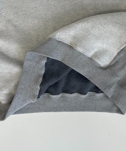 CANAL JEAN（キャナルジーン）の「RCW BLUE LABEL(ブルーレーベル) 起毛配色オーバーサイズトレーナー（スウェット・レディース・グレー・38）」の14枚目の写真