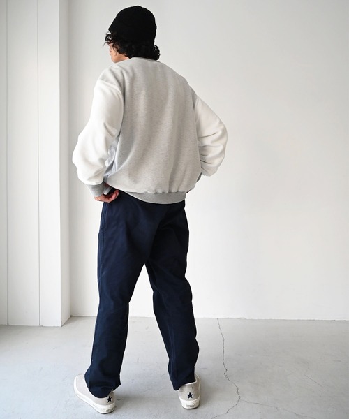 CANAL JEAN（キャナルジーン）の「RCW BLUE LABEL(ブルーレーベル) 起毛配色オーバーサイズトレーナー（スウェット・レディース・グレー・38）」の9枚目の写真