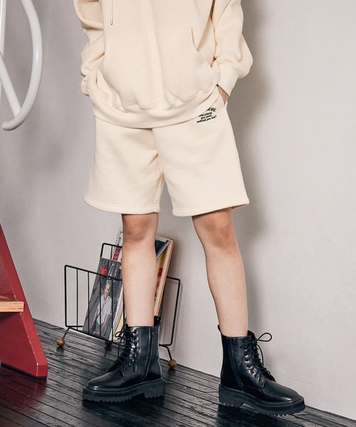 PBLIM（ページボーイリム）の「【PAGEBOYLIM】ウラキモウルーズハーフパンツ（スウェットパンツ・レディース・杢グレー/クリーム/グリーン/ブルー・MEDIUM/LARGE）」の20枚目の写真