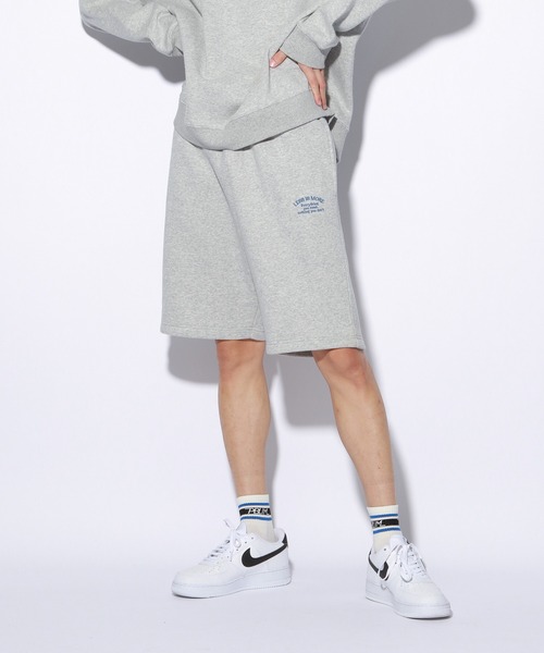 PBLIM（ページボーイリム）の「【PAGEBOYLIM】ウラキモウルーズハーフパンツ（スウェットパンツ・レディース・杢グレー/クリーム/グリーン/ブルー・MEDIUM/LARGE）」の5枚目の写真